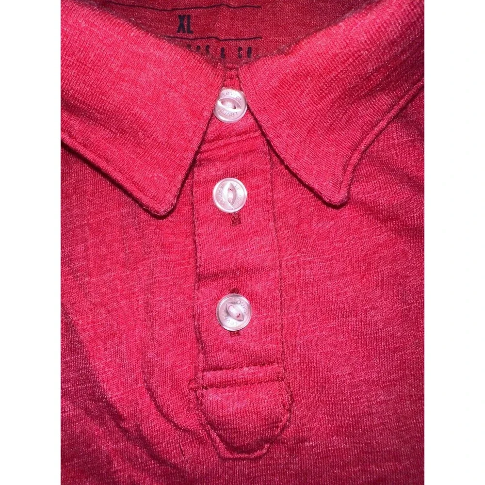Levi's Men's Housemark Polo Shirt Red Size XL